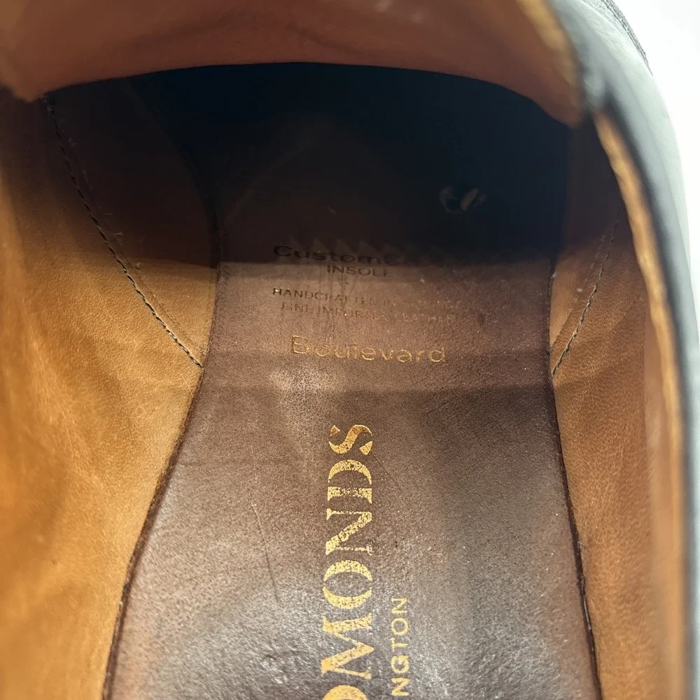 Allen Edmonds BOULEVARD Men's Size 12 B‎ Leather Cap Toe Dress Shoe Black 7482
